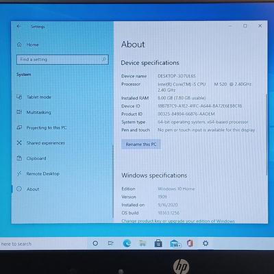 LOT 161: Hp EliteBook 8440p Laptop Refurbished