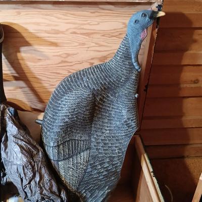 LOT 163: Wooden Storage Box Full of Rubber Duck Decoys and More