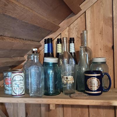 LOT 165: Vintage Collection of Bottles, Jars & More