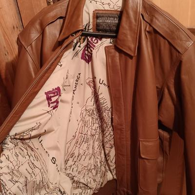 LOT 167: U.S, Army Air Force Jacket Flyers Leather Jacket Type A-2 Size 3xl
