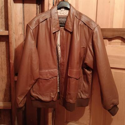 LOT 167: U.S, Army Air Force Jacket Flyers Leather Jacket Type A-2 Size 3xl