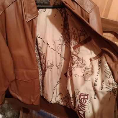 LOT 167: U.S, Army Air Force Jacket Flyers Leather Jacket Type A-2 Size 3xl