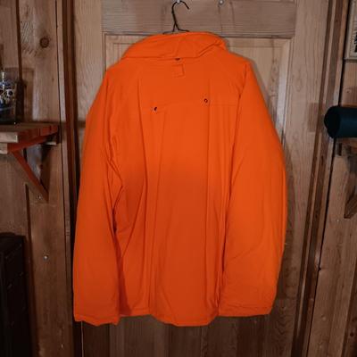 LOT 168: Trophy Club Orange Thermal Hunting Jacket with Detachable Hood and a Vest XXL