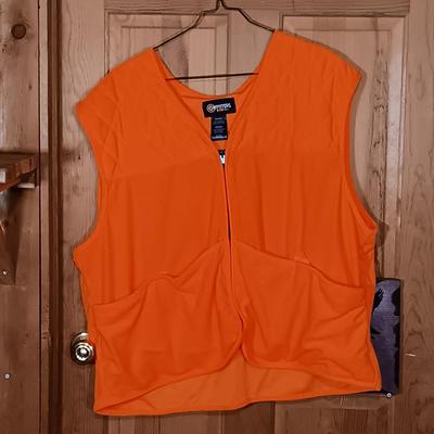 LOT 168: Trophy Club Orange Thermal Hunting Jacket with Detachable Hood and a Vest XXL