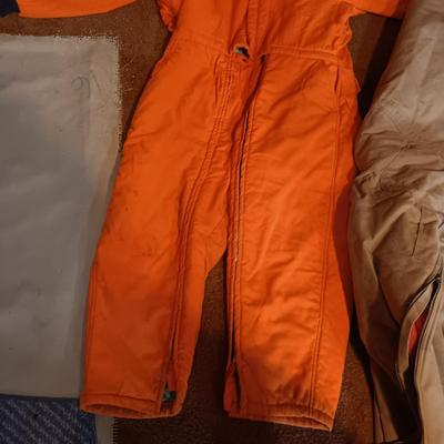 LOT 169: Insulated Outdoor /Hunting Jump Suits/ Coveralls In Orange and Brown Size 2xl