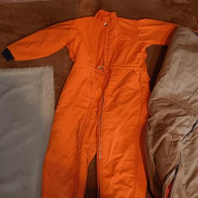 LOT 169: Insulated Outdoor /Hunting Jump Suits/ Coveralls In Orange and Brown Size 2xl