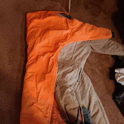 LOT 169: Insulated Outdoor /Hunting Jump Suits/ Coveralls In Orange and Brown Size 2xl