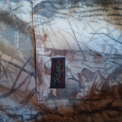 LOT 170: Field & Stream Camouflage Insulated Hunting Pants Size 2xl and Liberty Outdoor Jumpsuit Sixe 3XL