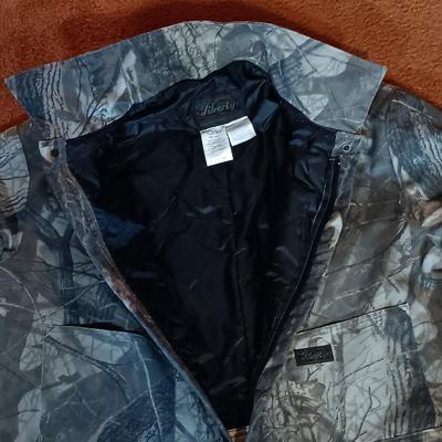 LOT 170: Field & Stream Camouflage Insulated Hunting Pants Size 2xl and Liberty Outdoor Jumpsuit Sixe 3XL