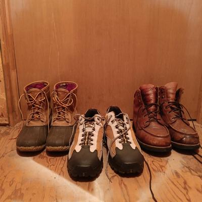 LOT 172: Three (3) Pairs of All Weather Boots and Shoes, By L L Bean, Carhart and More