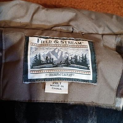 LOT 175: Field & Stream Jacket with Tags Size 2xl and Black Winter Jacket XL and Black Snow Pants XL