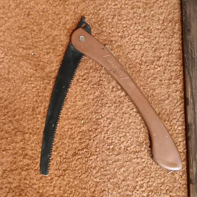 LOT 178: Vintage Tools - Ax, Saw and Small Shovel
