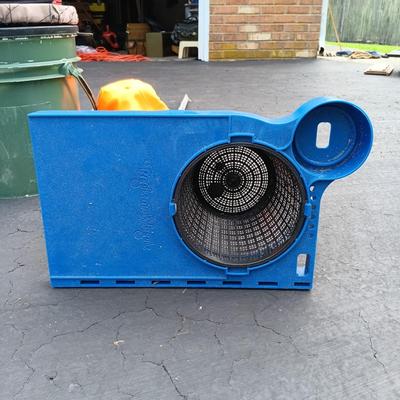 LOT 181: Reels on Wheels Fishing Cart Accessory with a Big Game Storage Bucket, Various Knives & More