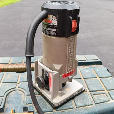LOT 182: Porter-Cable Laminate Trimmer and Power Unit, and Tool Boxes with Tools and More