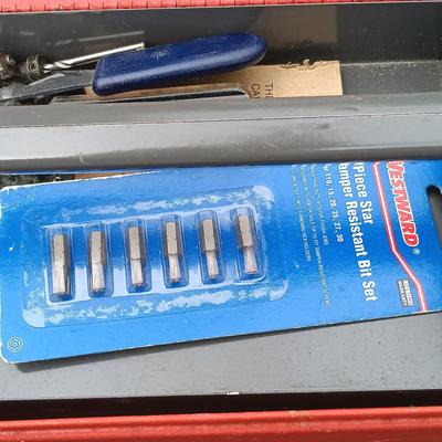 LOT 182: Porter-Cable Laminate Trimmer and Power Unit, and Tool Boxes with Tools and More