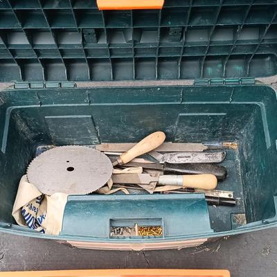 LOT 182: Porter-Cable Laminate Trimmer and Power Unit, and Tool Boxes with Tools and More