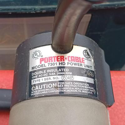 LOT 182: Porter-Cable Laminate Trimmer and Power Unit, and Tool Boxes with Tools and More