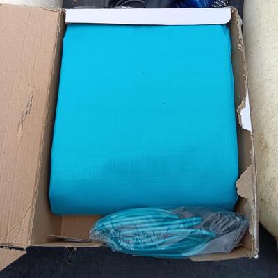 LOT 183: Heavy Duty Tarp in Box and Two (2) Buoys