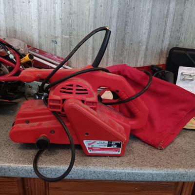 LOT 184: Porter Cable Circular Saw, Black & Decker Jig Saw, Milwaukee Belt Sander and More