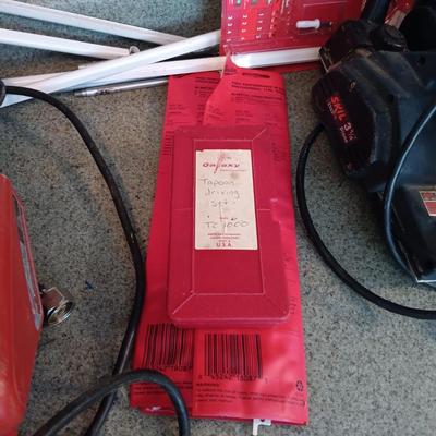 LOT 184: Porter Cable Circular Saw, Black & Decker Jig Saw, Milwaukee Belt Sander and More