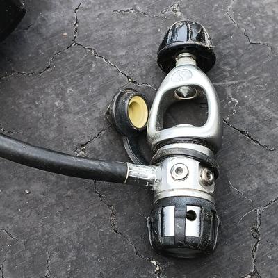 LOT 185: Vintage Scuba Mask Aqua-Lung Regulators