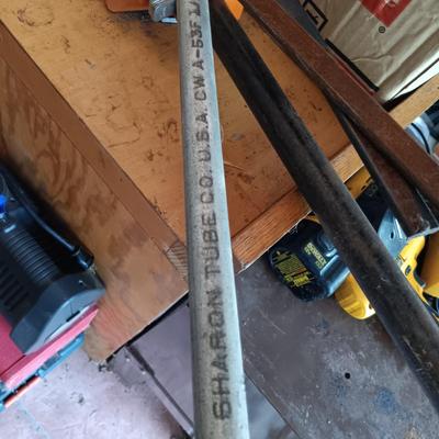 LOT 186: Sears Bench Vice, Pole Clamps and More