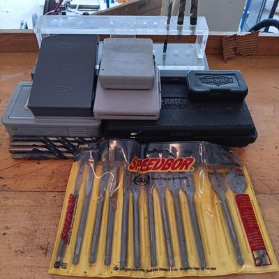 LOT 188: Large Selection of Drill Bits and Socket Set