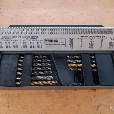 LOT 188: Large Selection of Drill Bits and Socket Set