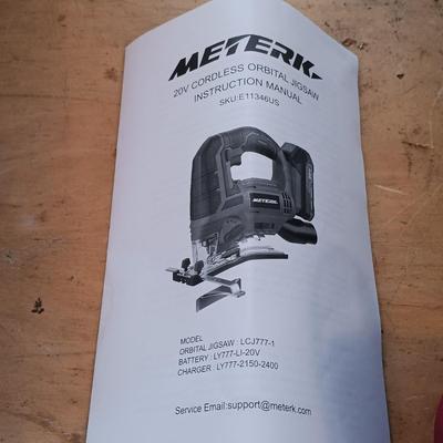 LOT 189: Meterk Batter Jigsaw with Battery and Charger, Tool Set, Fasteners and More
