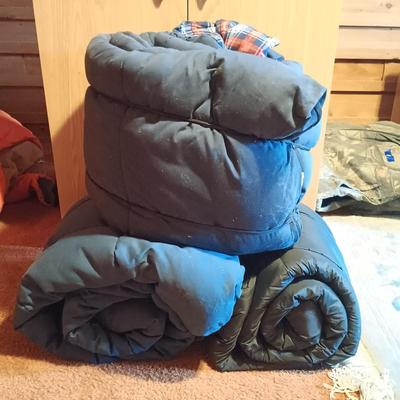 LOT 220: Set of (3) Flannel Lined Sleeping Bags