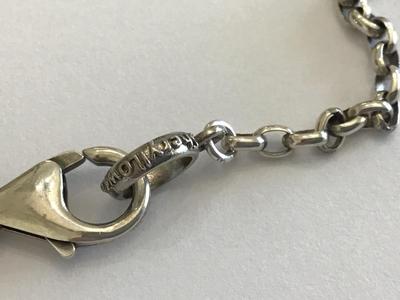 1..72 Carats Sterling Pendant with 36 inch Curb Chain Sheryl Lowe Peace sign Designer N0000486