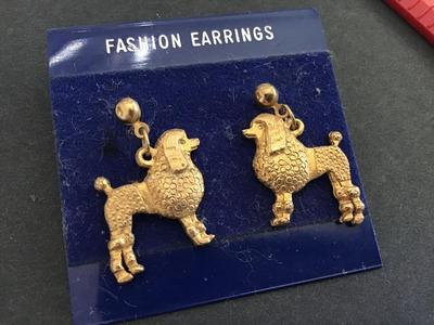 Vintage Earrings on Card Puddles
