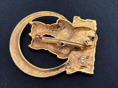 JJ Vintage Brooch Cats