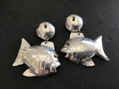 Vintage Large Handcrafted Vintage Earrings