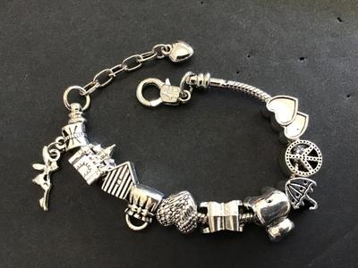 Silver tone Charm Bracelet