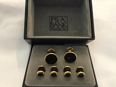 Jos a Bank Onyx Cufflinks set new in box