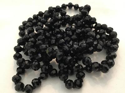 Faceted black glass necklace. Great for layering.