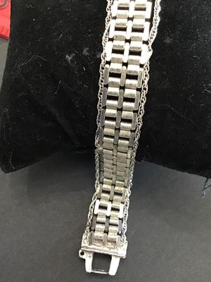 Goldette Vintage Silver Tone Link Bracelet