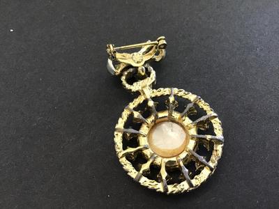 Vintage Clock Brooch