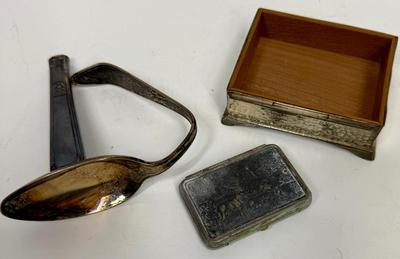 Sale Photo Thumbnail #5: box missing lid, homemade handle?, badly corroded small box