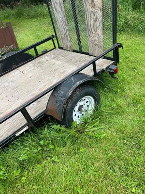 Sale Photo Thumbnail #5: Utility trailer NO Title 5’4” by 8’4” back gate is 4 feet tall 4’9” wide
