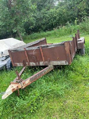 Sale Photo Thumbnail #8: Heavy duty, metal trailer, NO Title, One of the tires is off the bead. 10‘ x 7
