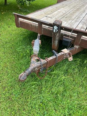 Sale Photo Thumbnail #20: Heavy duty car trailer has Title.
20’ x 7’ car trailer