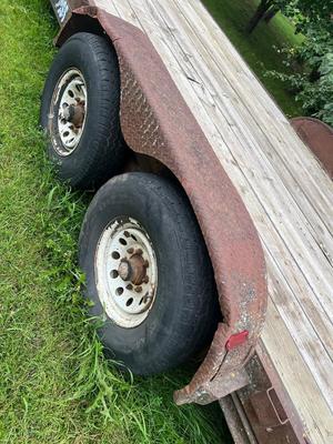 Sale Photo Thumbnail #17: Heavy duty car trailer has Title.
20’ x 7’ car trailer