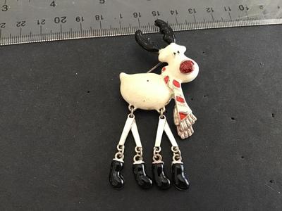 Articulating Reindeer Brooch