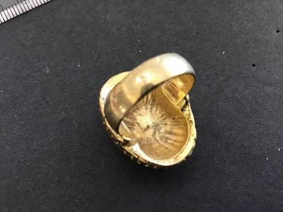 Chunky Gold atone Statement Ring