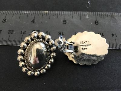 Signed 925 Gorgeous Chunky Clip on Earrings