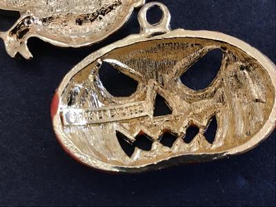 3 Halloween Fall Enamel Pendants