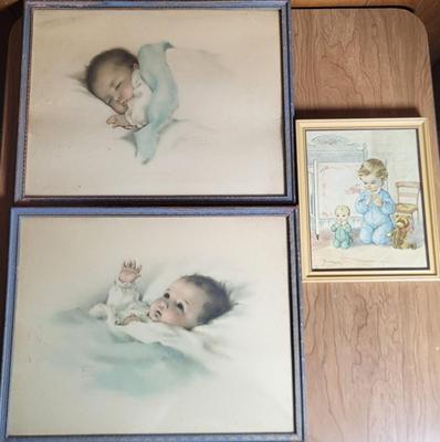 LOT 65X: Early 20th Century Framed Artwork of Children by Bessie Pease Gutmann