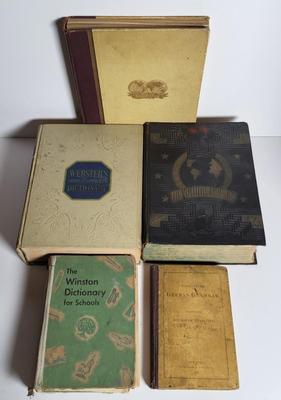 LOT 66L: 19th and 20th Century Antique Books Including Winston and Webster Dictionaries and More